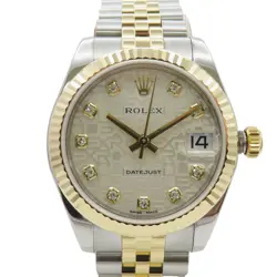 ROLEX  DATEJUST 31MM WATCH 18K YELLOW GOLD STAINLESS STEEL DIAMOND DIAL 178273G