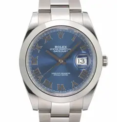 ROLEX DATEJUST 41 126300 BLUE ROMAN OYSTER WARRANTY 2022 BOX/PAPER