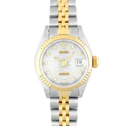 ROLEX DATEJUST 69173G SILVER DATE DISPLAY COMBI #140