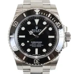 USED ROLEX SUBMARINER NON-DATE 114060 BLACK CASE: 40MM MEN'S WATCH #1011015