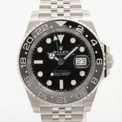 ROLEX GMT MASTER II 126710GRNR SS SS AT BLACK DIAL 2 EXTRA LINKS