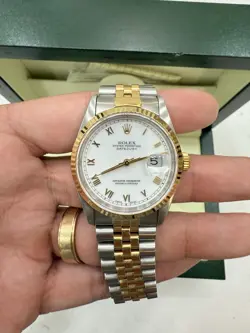 ROLEX 36MM DATEJUST 16233 TWO TONE EXCELLENT CONDITION BOX & PAPERS 2003