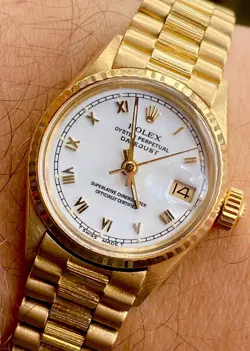 ROLEX DATEJUST PRESIDENT WOMEN’S WATCH 25MM 18K GOLD 58 GRS. AUTOMATIC REF. 6517