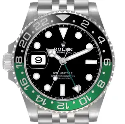 ROLEX GMT MASTER II SPRITE STEEL MENS WATCH 126720VTNR BOX CARD