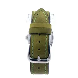 Rolex Datejust 1603 Mens Stainless Steel Watch Green Strap Band Silver Dial 1970