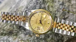 VINTAGE ROLEX DATEJUST 16013 W/BOX & PAPERS MEN'S AUTOMATIC WATCH 1987