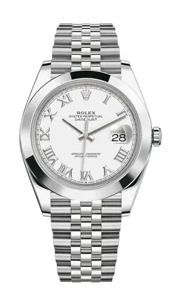 NEW 2025 ROLEX DATEJUST 41MM 126300 WHITE ROMAN DIAL JUBILEE WATCH COMPLETE SET