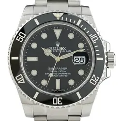 USED ROLEX SUBMARINER DATE 116610LN BLACK CASE: 40MM MEN'S WATCH #1013015