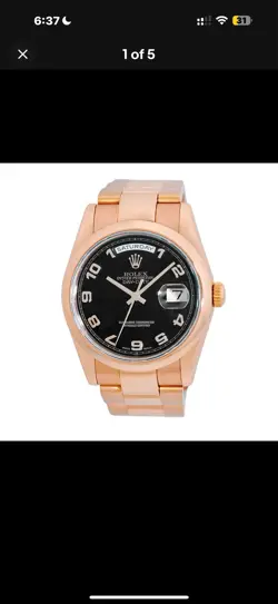 ROLEX 18K ROSE GOLD 36MM DAY DATE PRESIDENT  118205 WARRANTY BOX