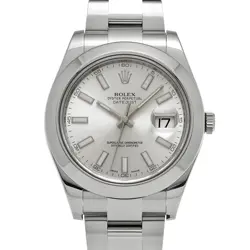 ROLEX DATEJUSTII 116300 SILVER WATCH 660828