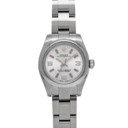 ROLEX OYSTER PERPETUAL 26 176200 SILVER WATCH 620096
