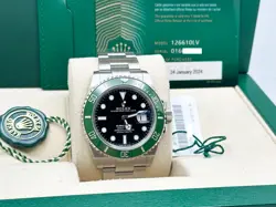 2024 ROLEX SUBMARINER STARBUCKS 126610LV GREEN CERAMIC BEZEL STAINLESS BOX PAPER