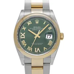 ROLEX DATEJUST 36 126203 OLIVE GREEN/DIAMOND WATCH 672003