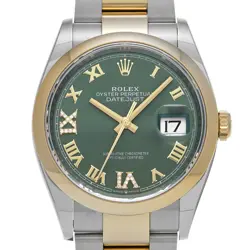 OLIVE GREEN/DIAMOND WATCH