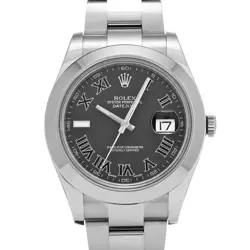 ROLEX DATEJUSTII 116300 BLACK WATCH 671797