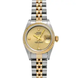 ROLEX DATEJUST 69173 2BR CHAMPAGNE/DIAMOND WATCH 670716