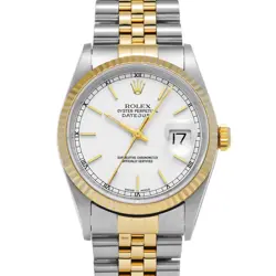 ROLEX DATEJUST 16233 WHITE WATCH 663719