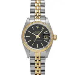 ROLEX DATEJUST 79173 BLACK WATCH 663690