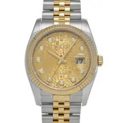 ROLEX DATEJUST 116233G CHAMPAGNE COMPUTER/DIAMOND WATCH 663558
