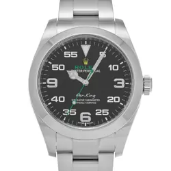 ROLEX AIR-KING 116900 BLACK WATCH 663664