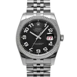 ROLEX DATEJUST 116234 BLACK WATCH 662943