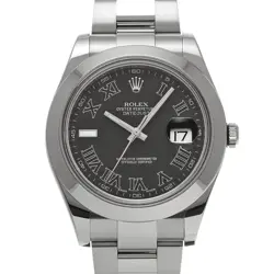 ROLEX DATEJUSTII 116300 BLACK WATCH 664069