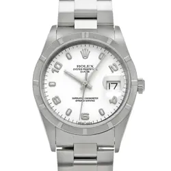 ROLEX OYSTER PERPETUAL DATE 15210 WHITE WATCH 668991