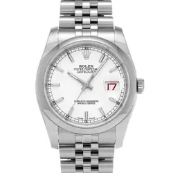 ROLEX DATEJUST 116200 WHITE WATCH 669141