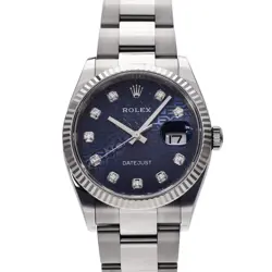 ROLEX DATEJUST 36 126234G BLUE COMPUTER/DIAMOND WATCH 669362