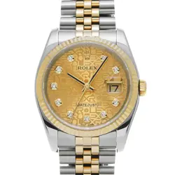 ROLEX DATEJUST 116233G CHAMPAGNE COMPUTER/DIAMOND WATCH 668070