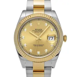 ROLEX DATEJUST 41 126333G CHAMPAGNE/DIAMOND WATCH 663930