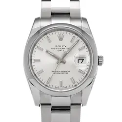 ROLEX OYSTER PERPETUAL DATE 115200 SILVER WATCH 667362