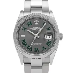 ROLEX DATEJUST 36 126234 SLATE ROMAN WATCH 668745