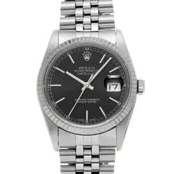 ROLEX DATEJUST 16234 BLACK WATCH 663709