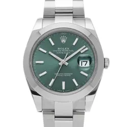 ROLEX DATEJUST 41 126300 MINT GREEN WATCH 667132