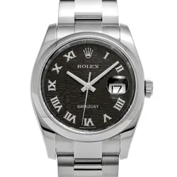 ROLEX DATEJUST 116200 BLACK COMPUTER WATCH 667333