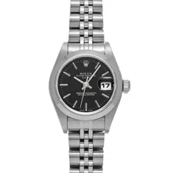 ROLEX OYSTER PERPETUAL DATE 69160 BLACK WATCH 665728