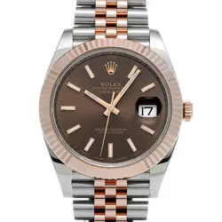 ROLEX DATEJUST 41 126331 CHOCOLATE BROWN WATCH 663617