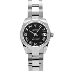 ROLEX DATEJUST 178240 BLACK WATCH 667087