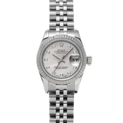 ROLEX DATEJUST 179174NG WHITE SHELL/DIAMOND WATCH 650788