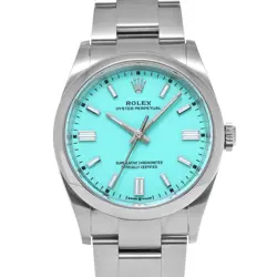 ROLEX OYSTER PERPETUAL 36 126000 TURQUOISE BLUE WATCH 644881