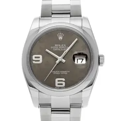 ROLEX DATEJUST 116200 GRAY FLOWER WATCH 669142