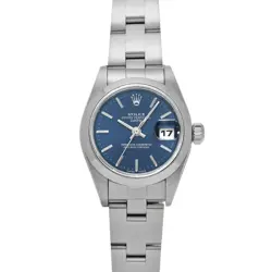 ROLEX OYSTER PERPETUAL DATE 69160 BLUE WATCH 669176