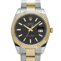 ROLEX DATEJUST 41 126333 BRIGHT BLACK WATCH 666144