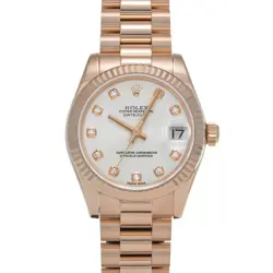 ROLEX DATEJUST BOYS 178275G SILVER/DIAMOND WATCH 670296