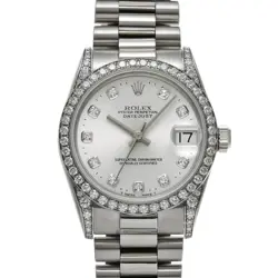 ROLEX DATEJUST 68159G SILVER/DIAMOND WATCH 663562
