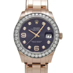 ROLEX DATEJUST PEARL MASTER 39 86285 PURPLE/DIAMOND WATCH 654025