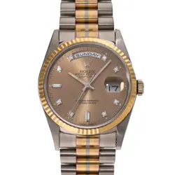 ROLEX DAY-DATE TRIDOR 18239BIC COPPER/DIAMOND WATCH 665176