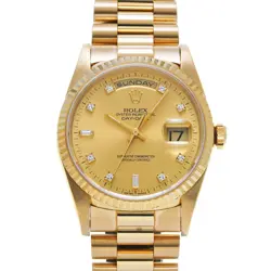 ROLEX DAY-DATE 18238A CHAMPAGNE/DIAMOND WATCH 666469