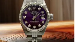 ROLEX OYSTER PERPETUAL LADY DATE 26MM AFTERMARKET PURPLE DIAL JUBILEE (6517)